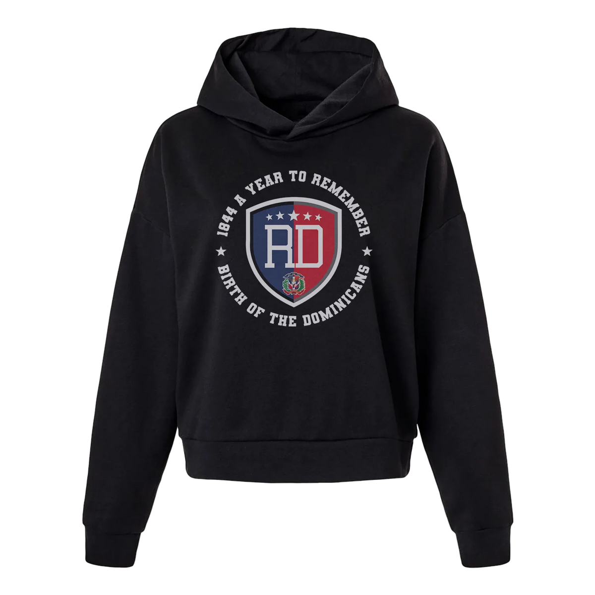 Sudadera con capucha para mujer "Nacimiento de los dominicanos"
