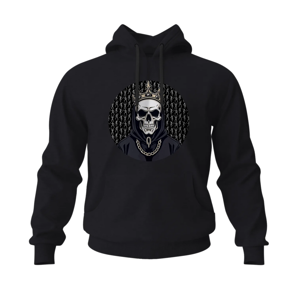 Black Skull King Men's Hoodies