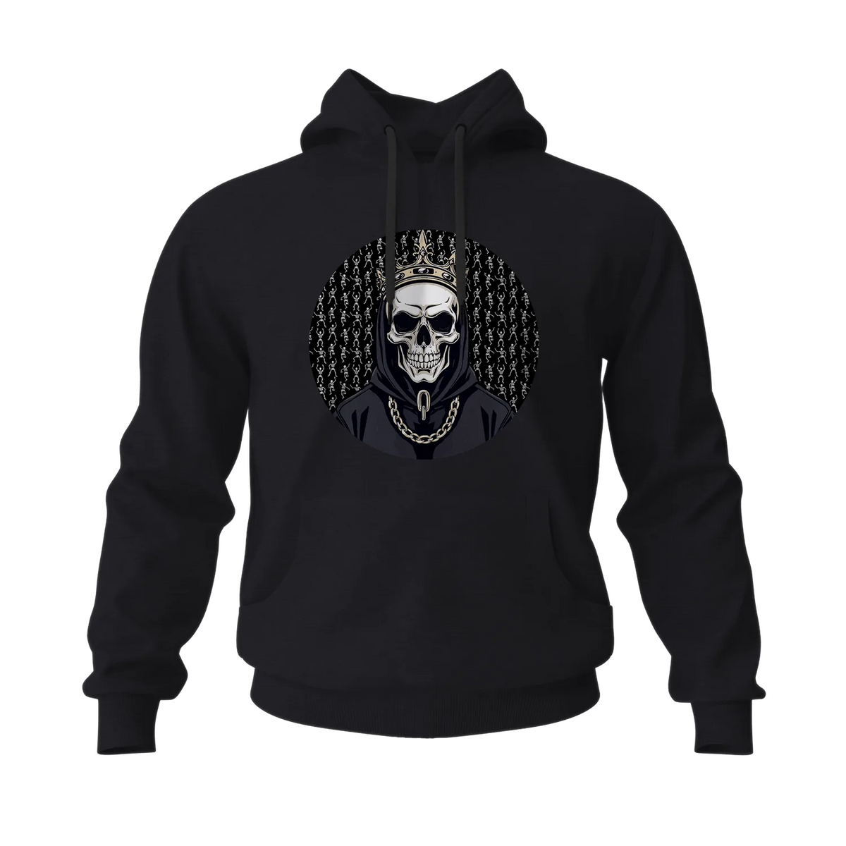 Black Skull King Men's Hoodies