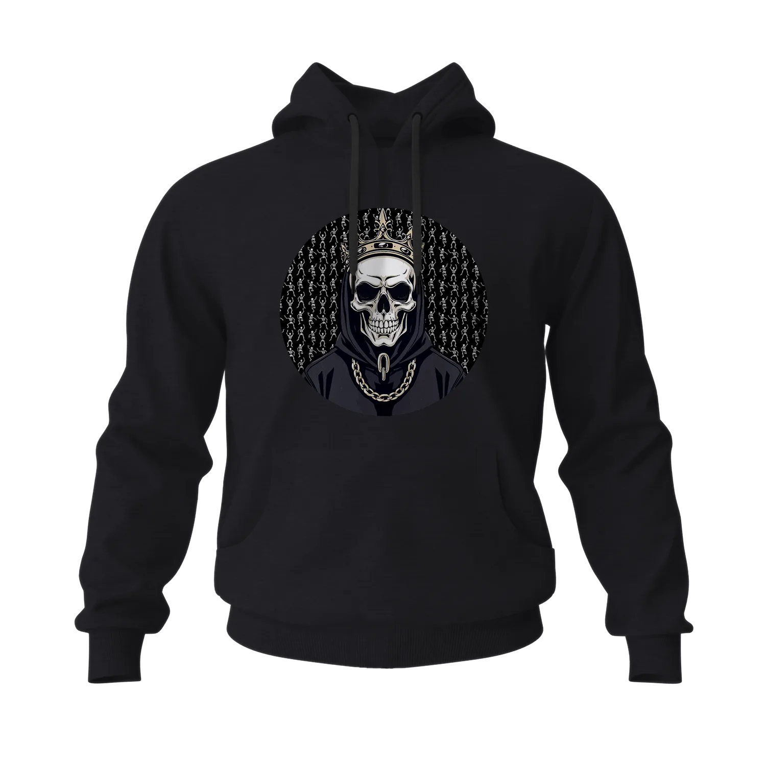 Black Skull King Men's Hoodies