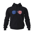 American Flag Glasses Men's Hoodies