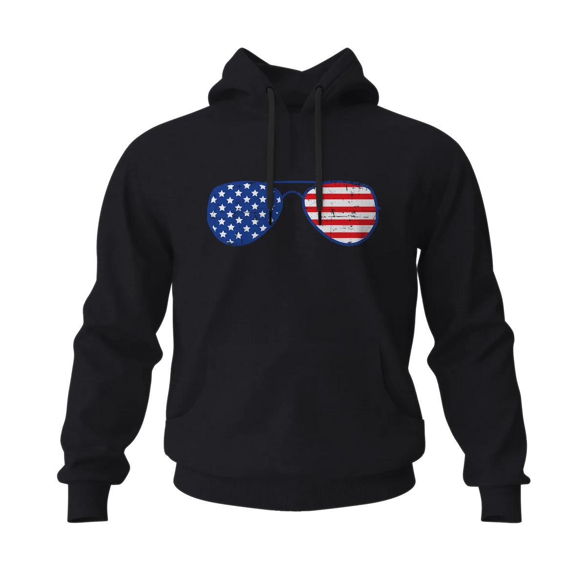 American Flag Glasses Men's Hoodies