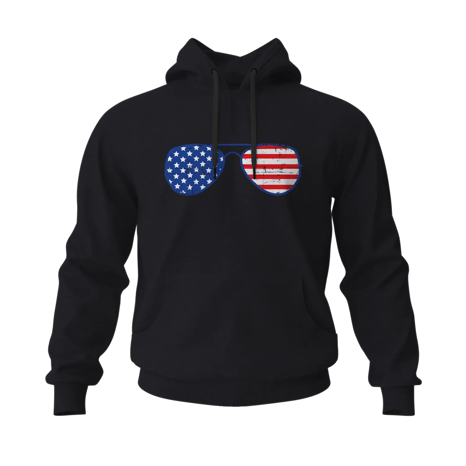 American Flag Glasses Men's Hoodies