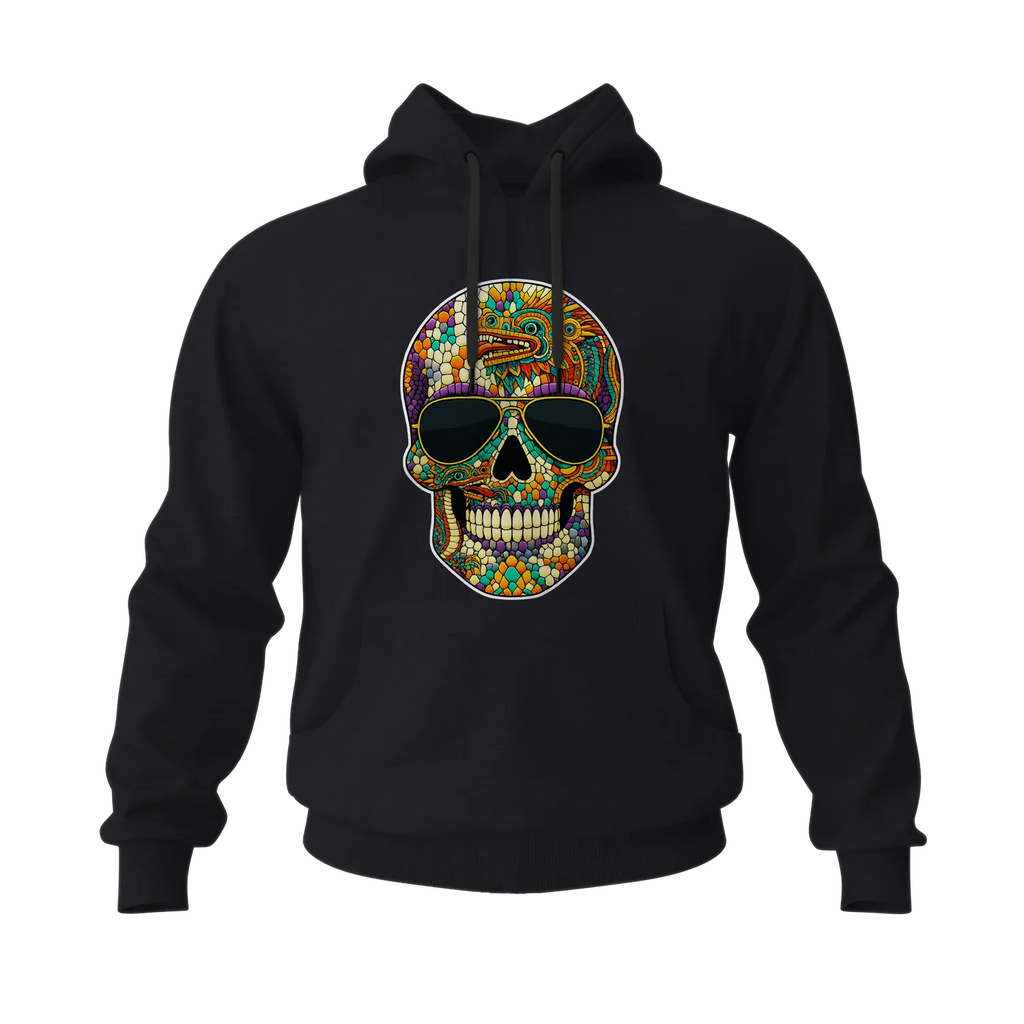 Huitlacoche Skull God Men's Hoodies