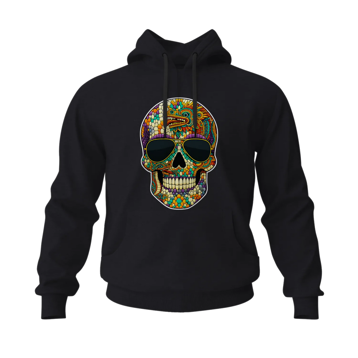 Huitlacoche Skull God Men's Hoodies