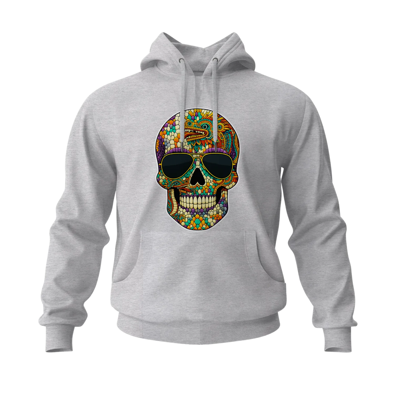 Huitlacoche Skull God Men's Hoodies