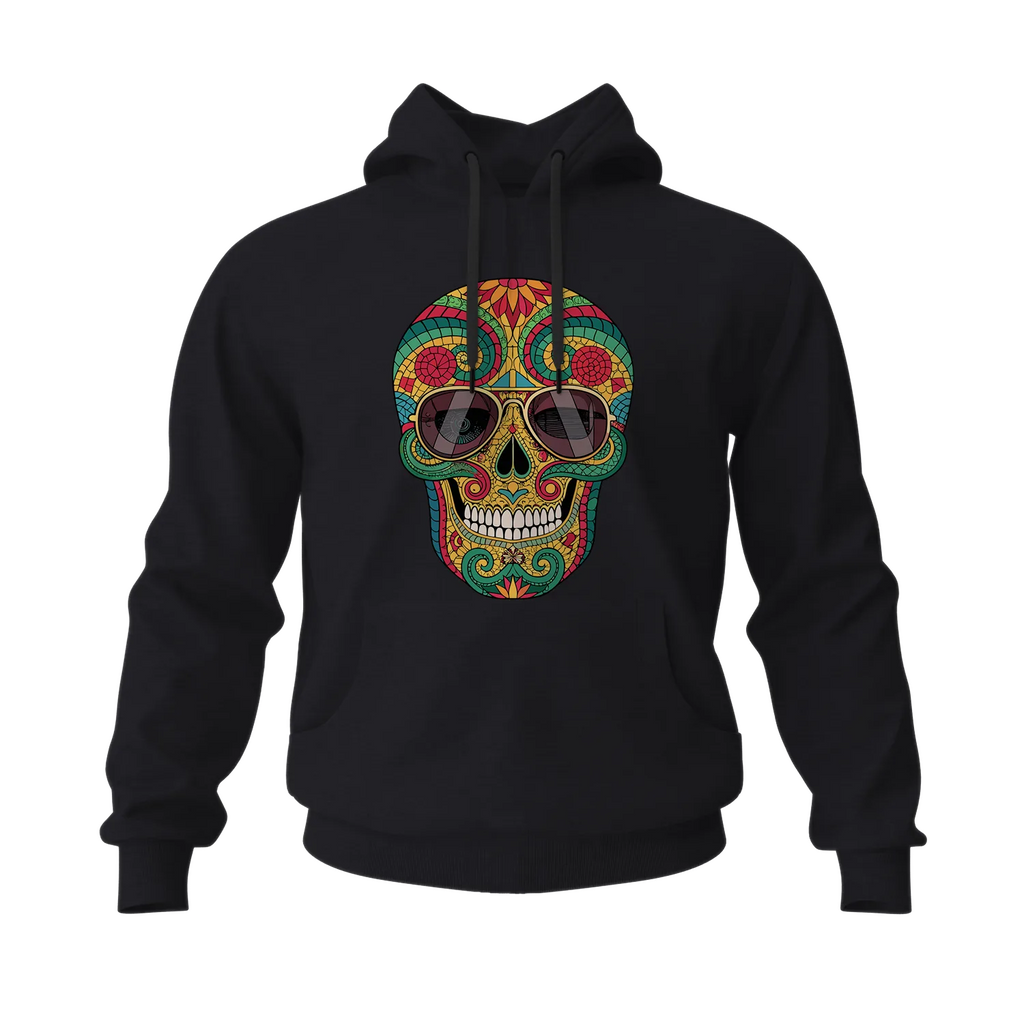 Huitlacoche Skull God Men's Hoodies
