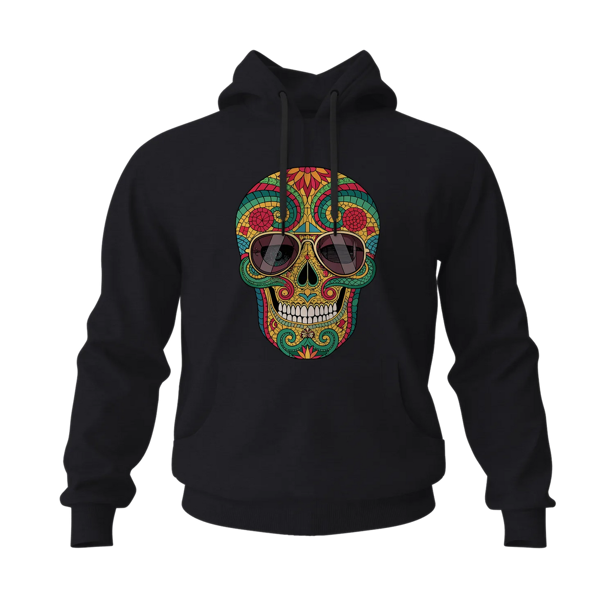 Huitlacoche Skull God Men's Hoodies