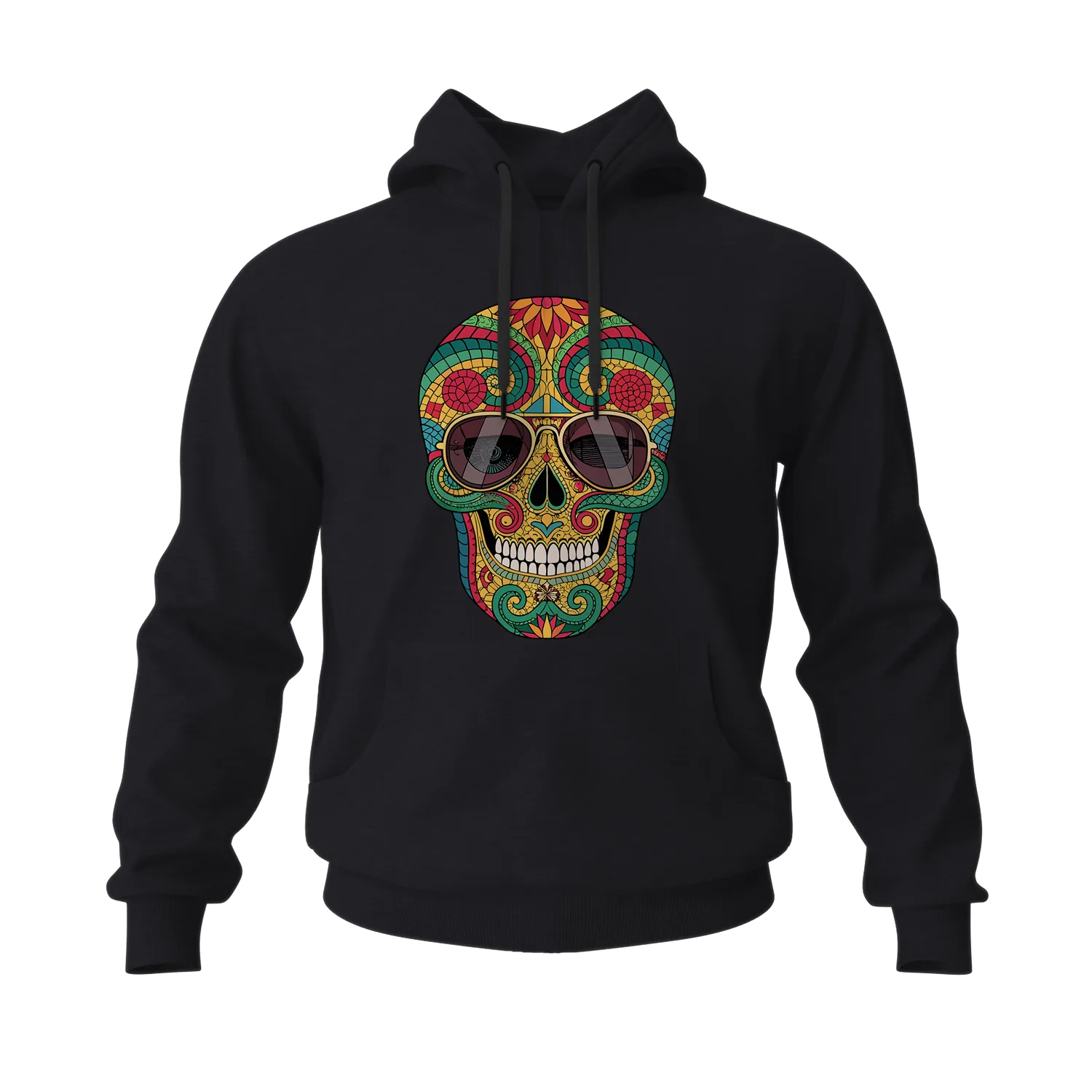 Huitlacoche Skull God Men's Hoodies