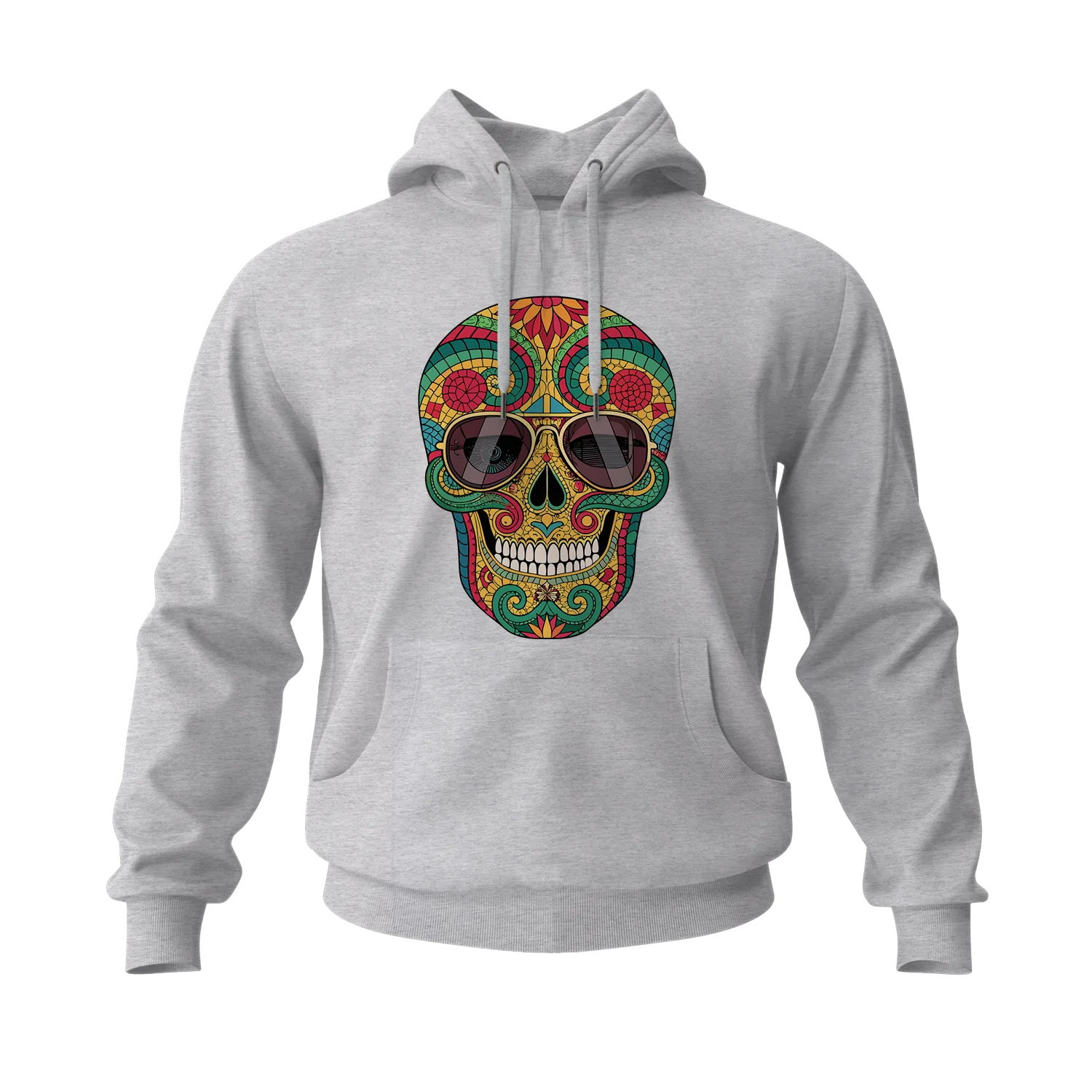 Huitlacoche Skull God Men's Hoodies