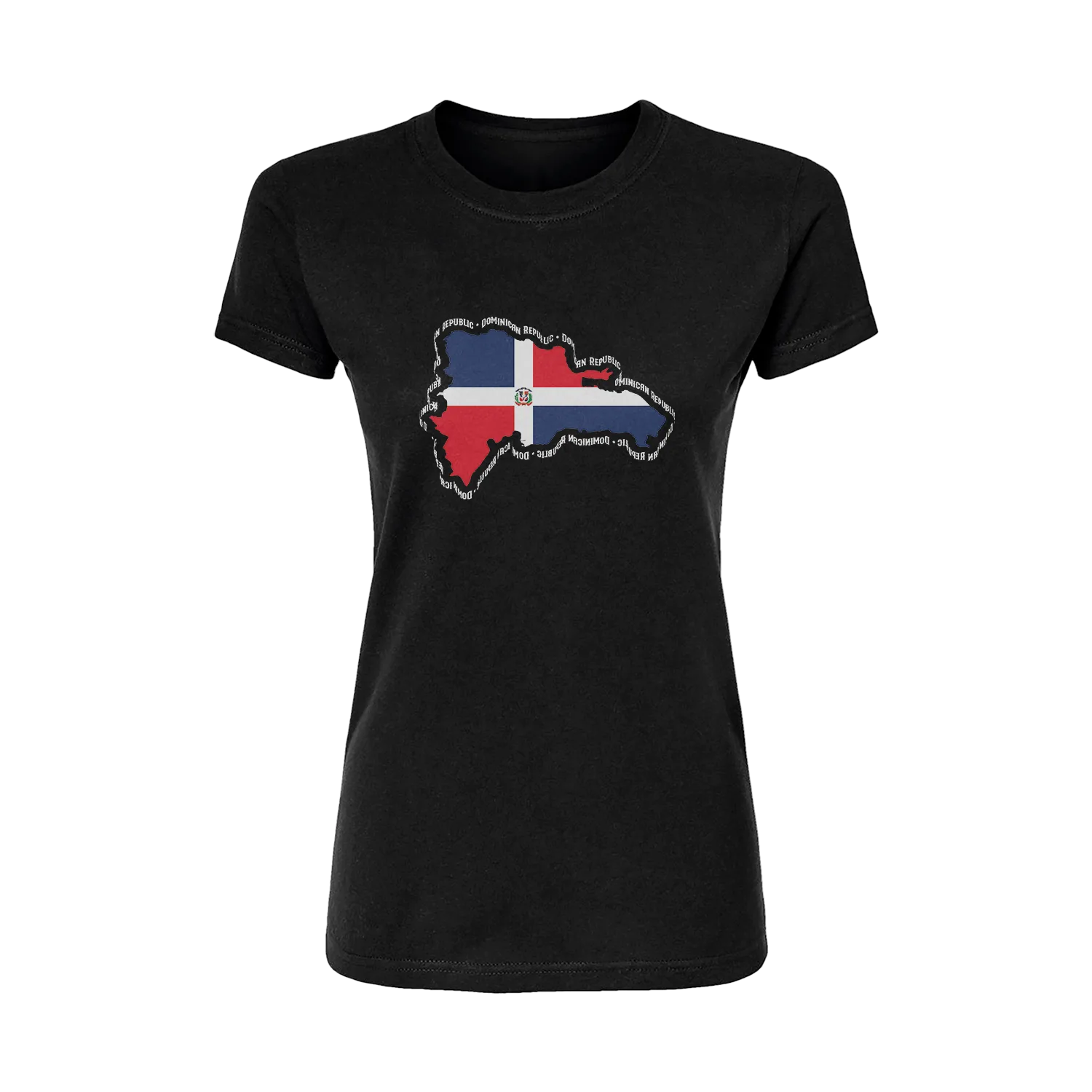Republica Dominicana Map Short Sleeve Women's T-Shirt