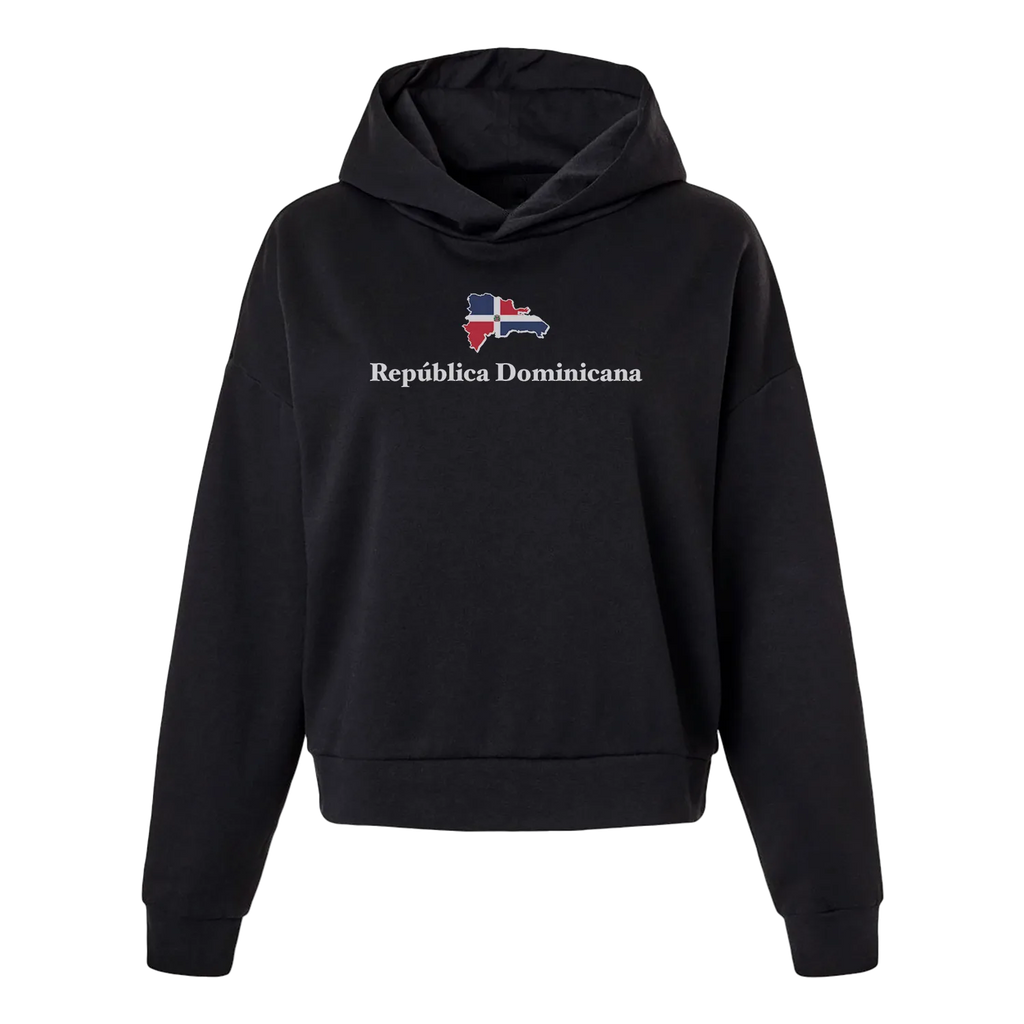 Sudadera con capucha para mujer de República Dominicana con mapa