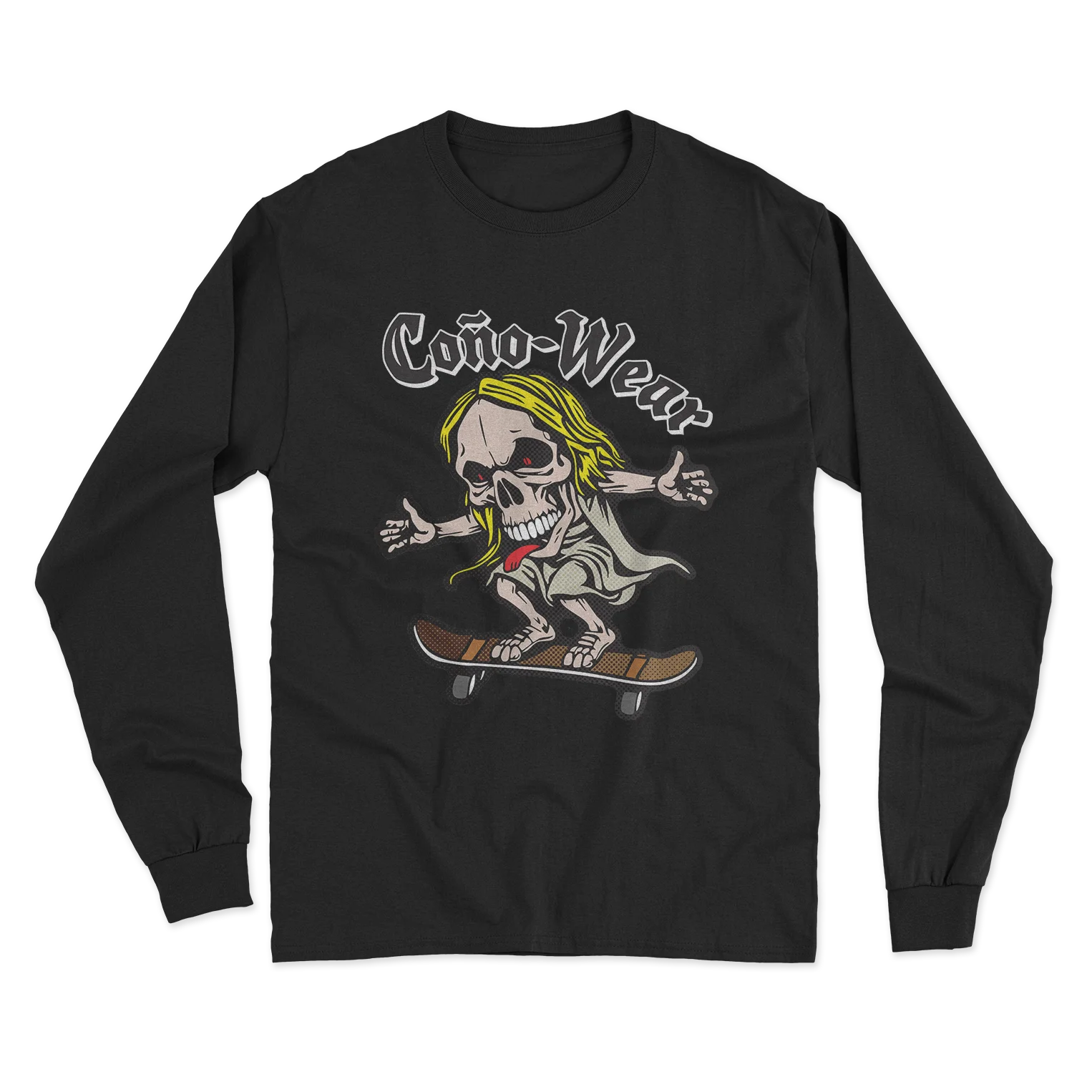 Skate Skull Long Sleeve T-Shirt