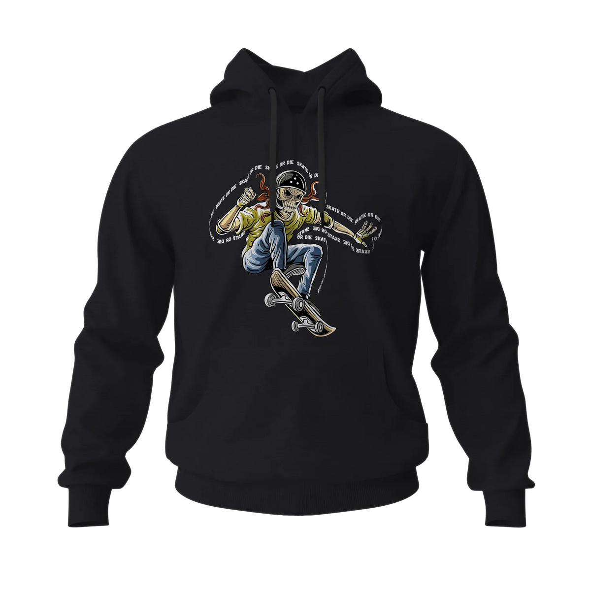 Skate or Die Skull Men's Hoodies