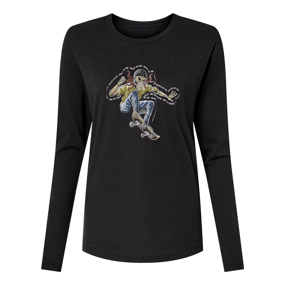Skate or Die Long Sleeve Women's T-Shirt