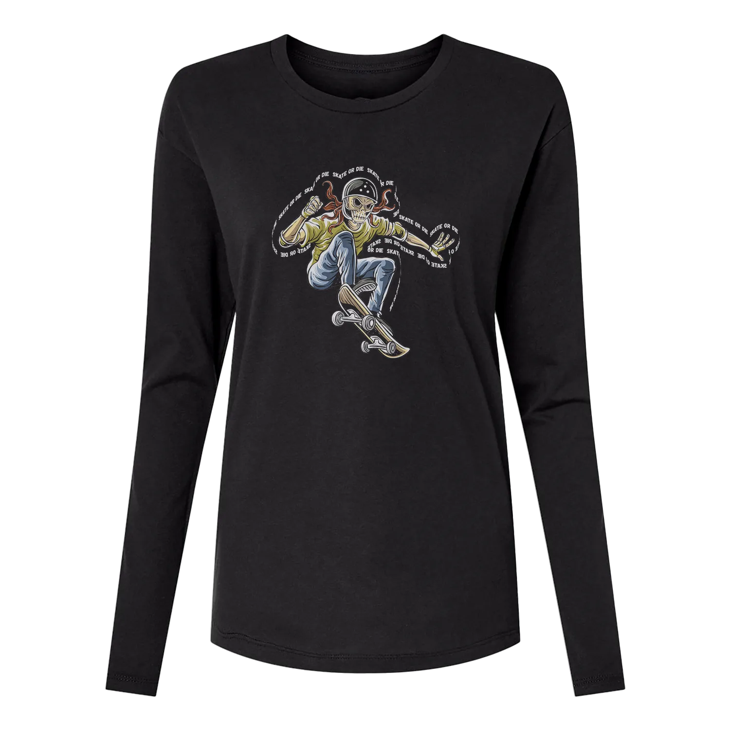 Skate or Die Long Sleeve Women's T-Shirt