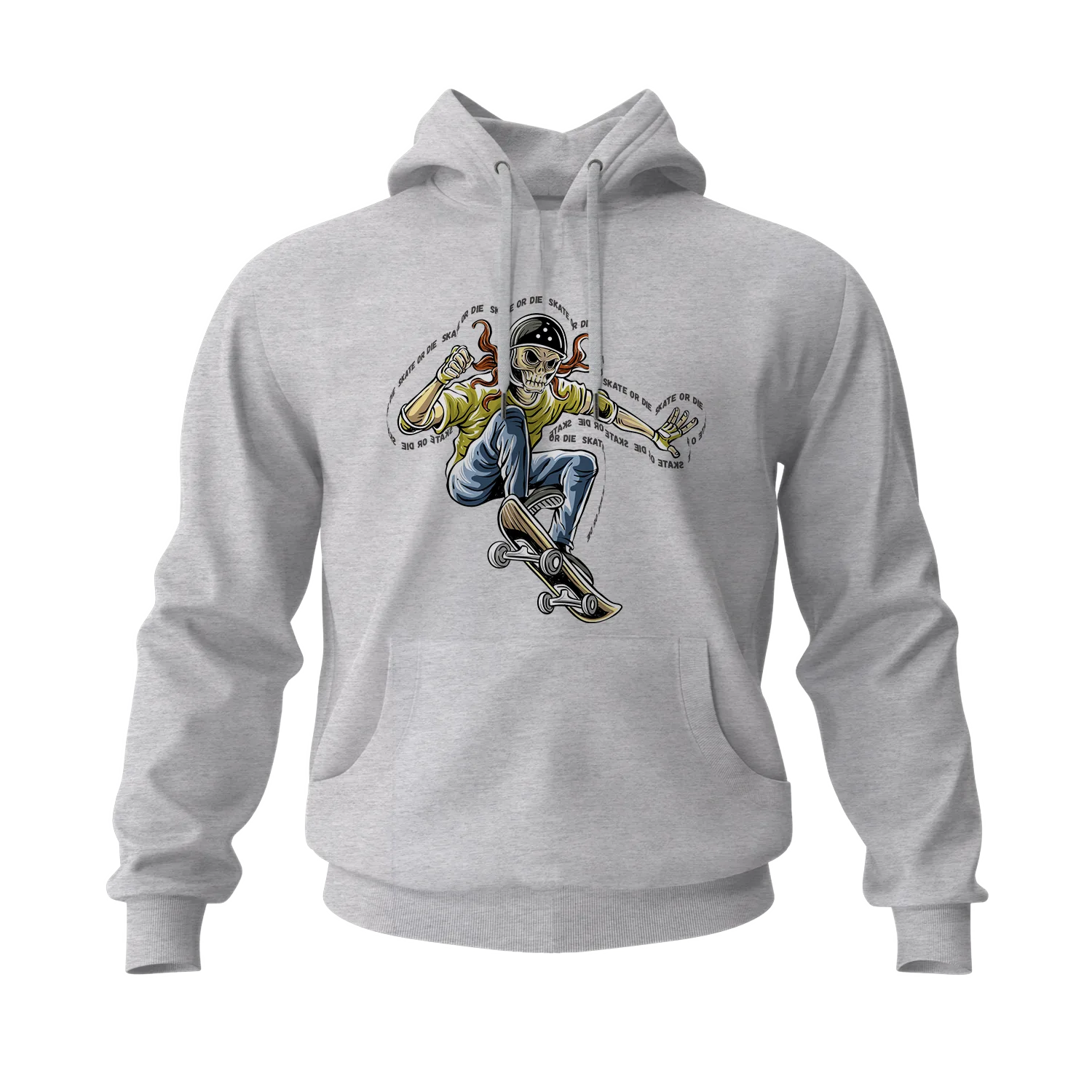 Skate or Die Skull Men's Hoodies