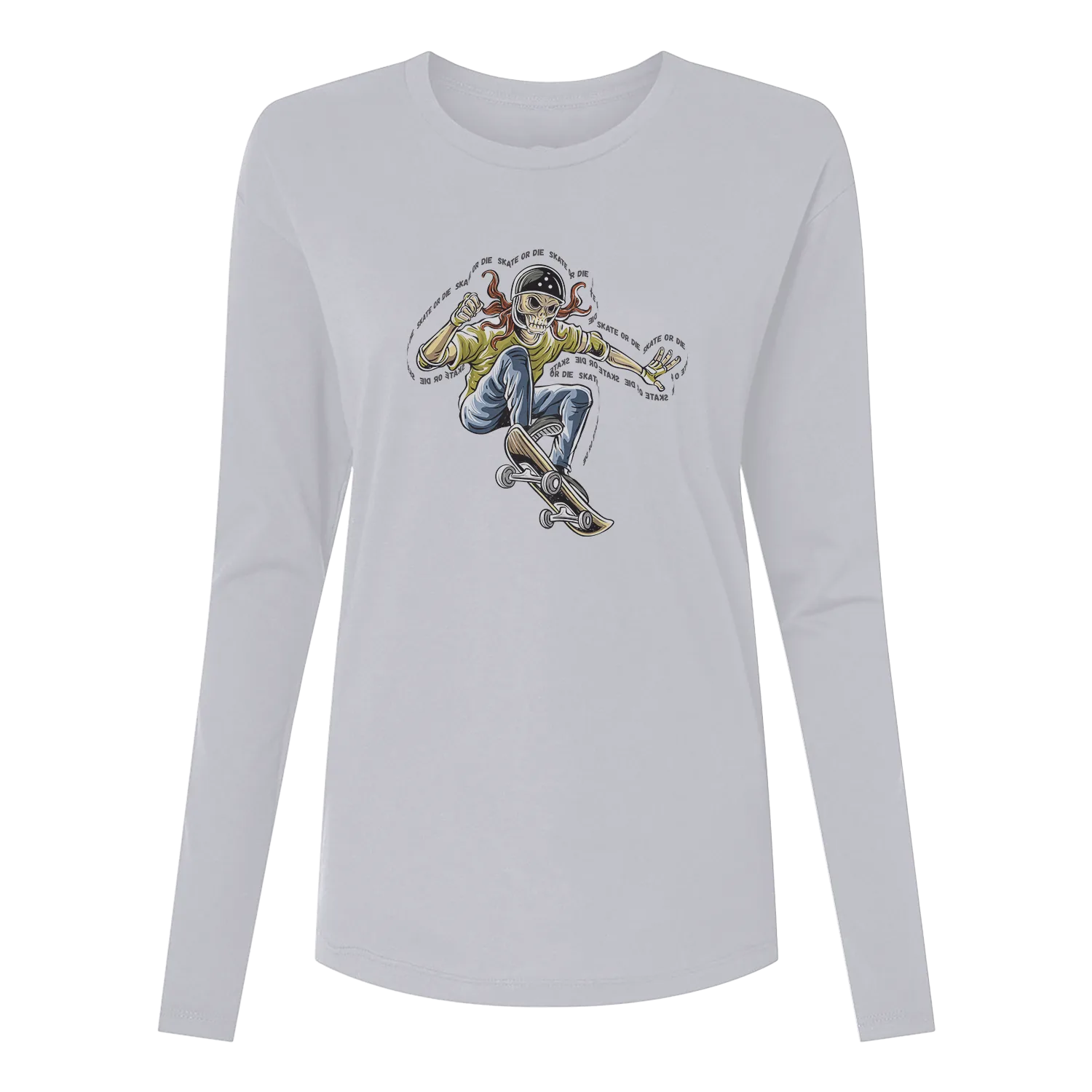 Skate or Die Long Sleeve Women's T-Shirt