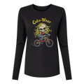 Skull Cyclist Long Sleeve Women's T-Shirt