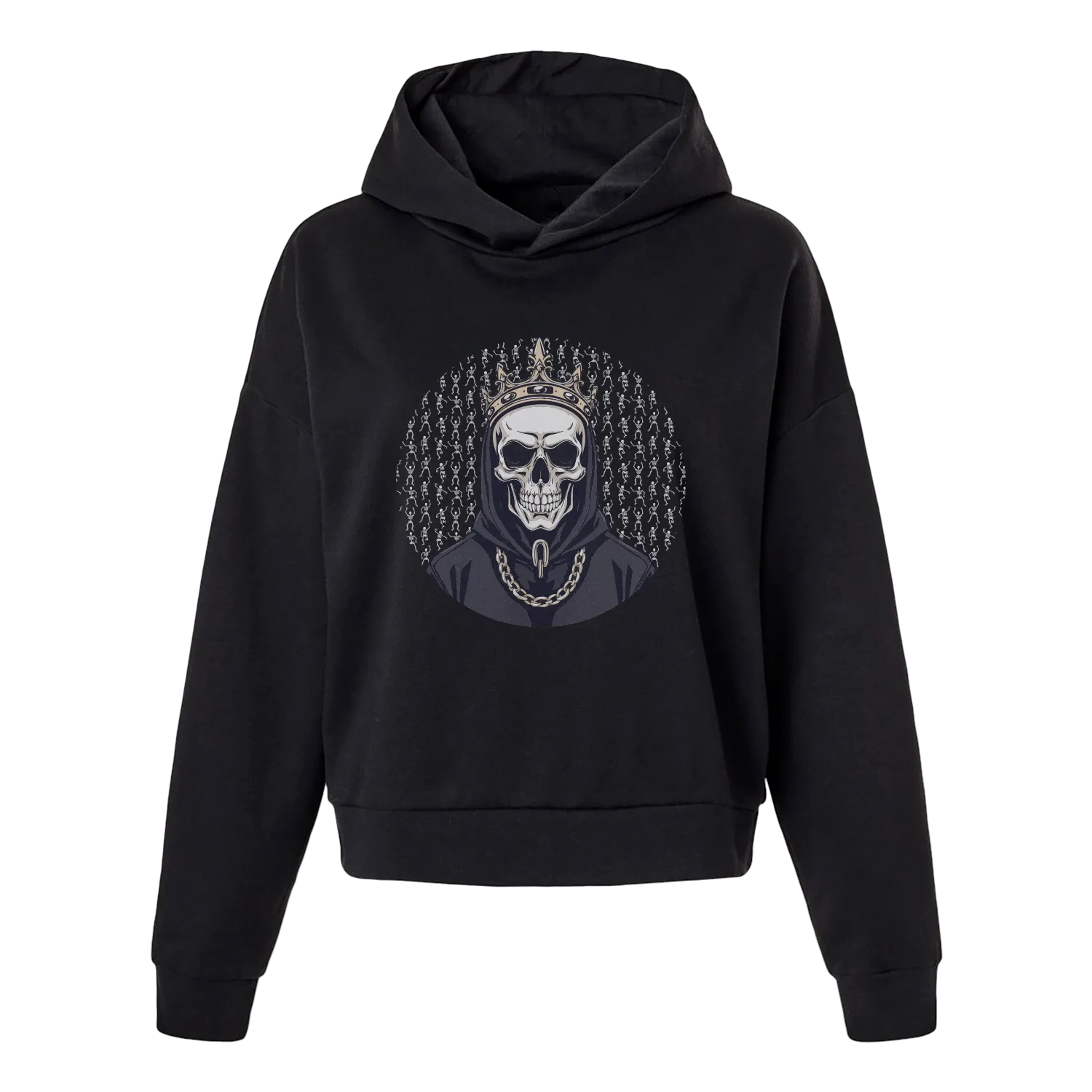 Black Skull King Women's Hoodie