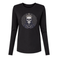 Black Skull Long Sleeve Women's T-Shirt