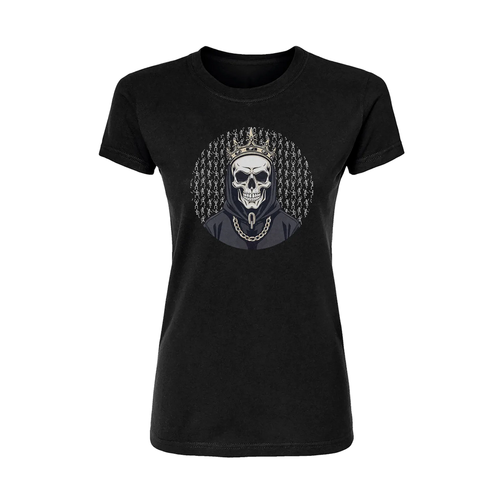 Black Skull King Short Sleeve Women's T-Shirt