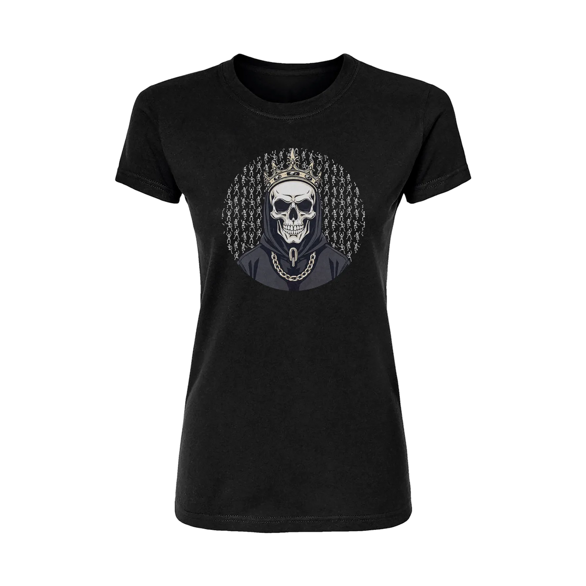 Black Skull King Short Sleeve Women's T-Shirt
