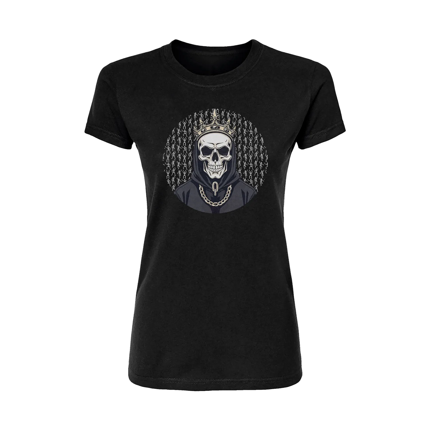 Black Skull King Short Sleeve Women's T-Shirt