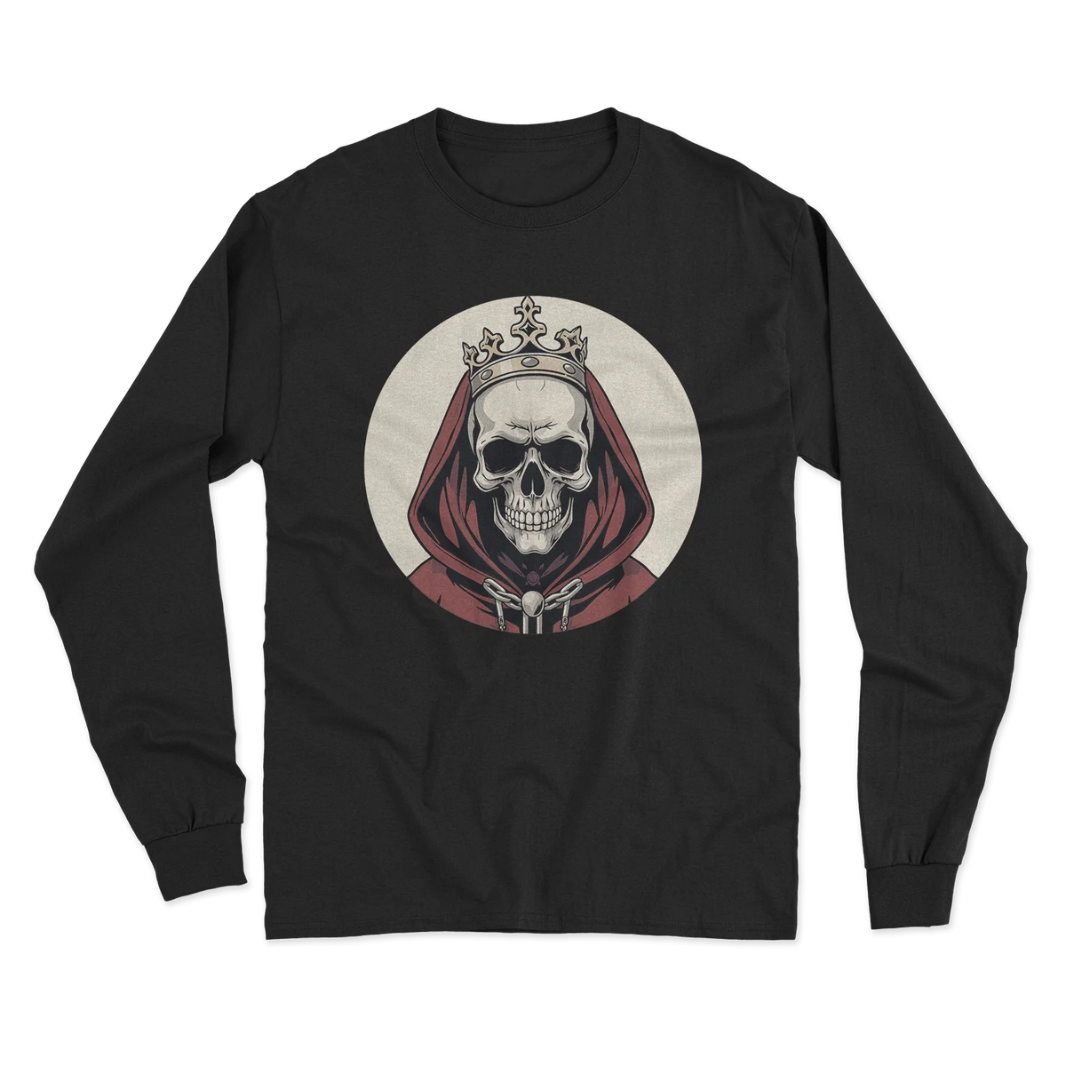 Skull King Red Long Sleeve T-Shirt