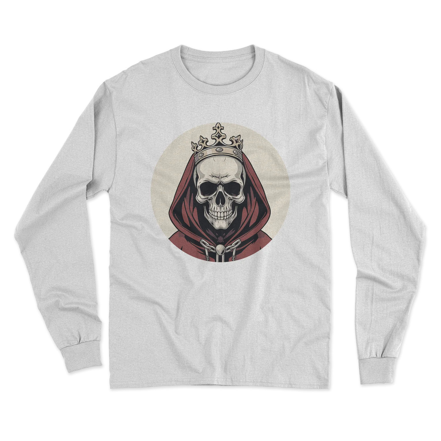 Skull King Red Long Sleeve T-Shirt