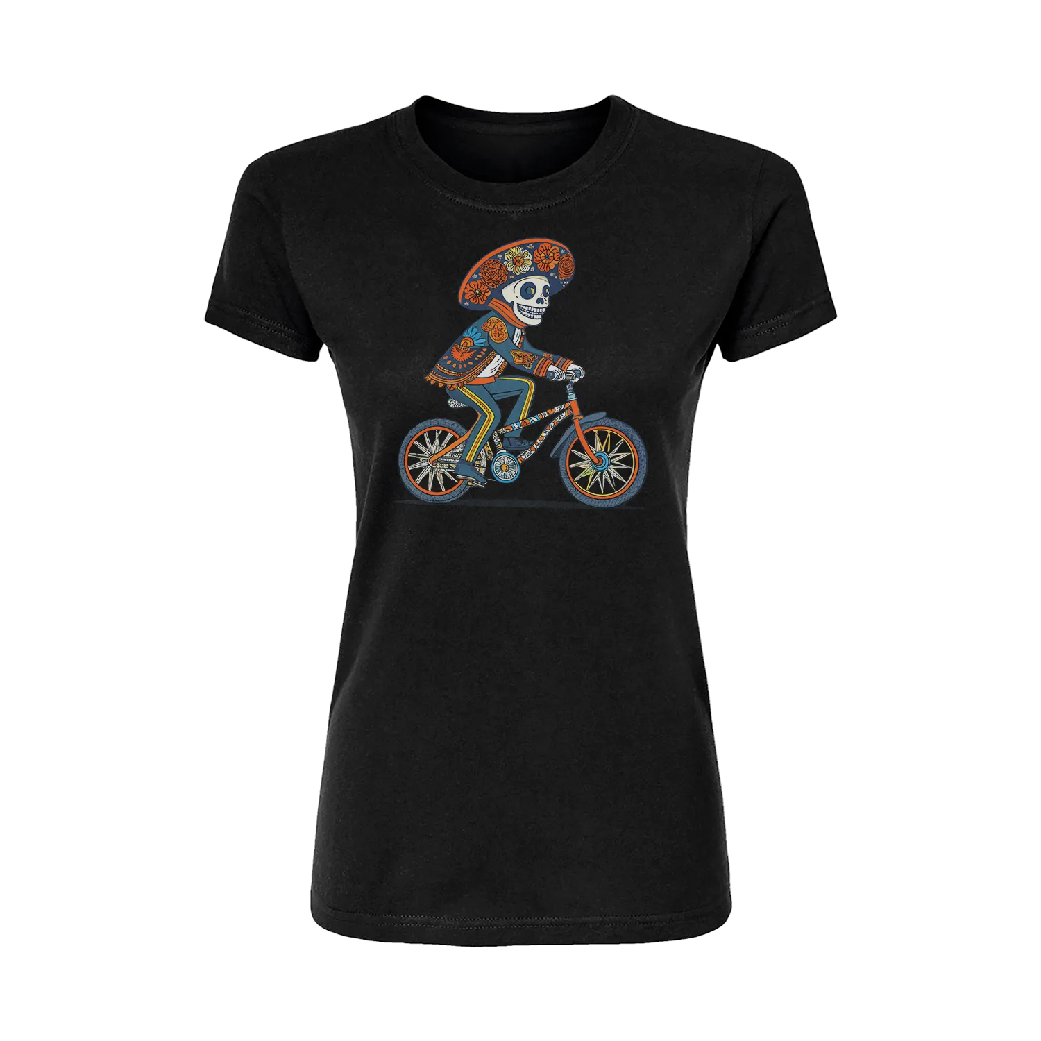 Mariachi en Bici Short Sleeve Women's T-Shirt
