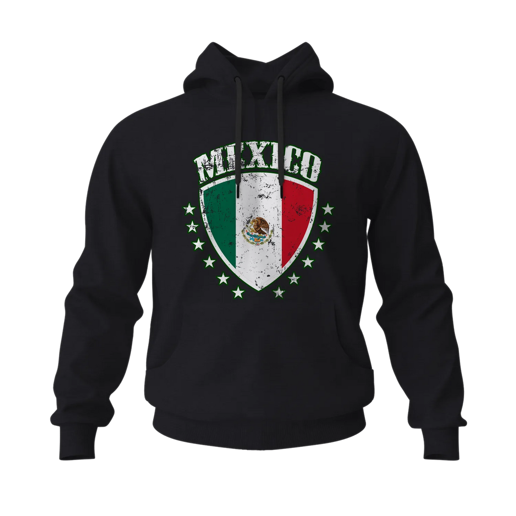 Mexican Flag Shield Men's Hoodies
