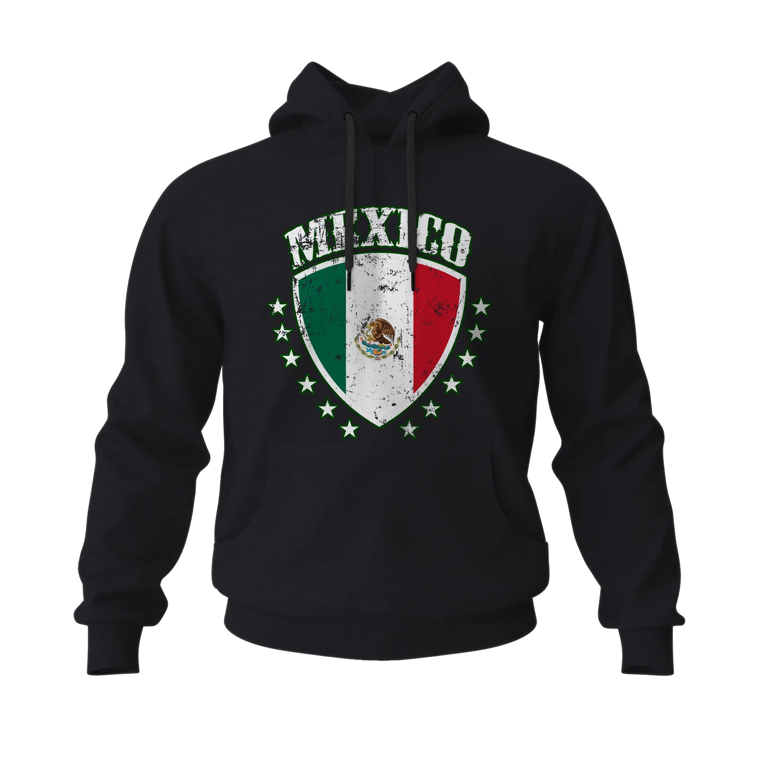 Mexican Flag Shield Men's Hoodies