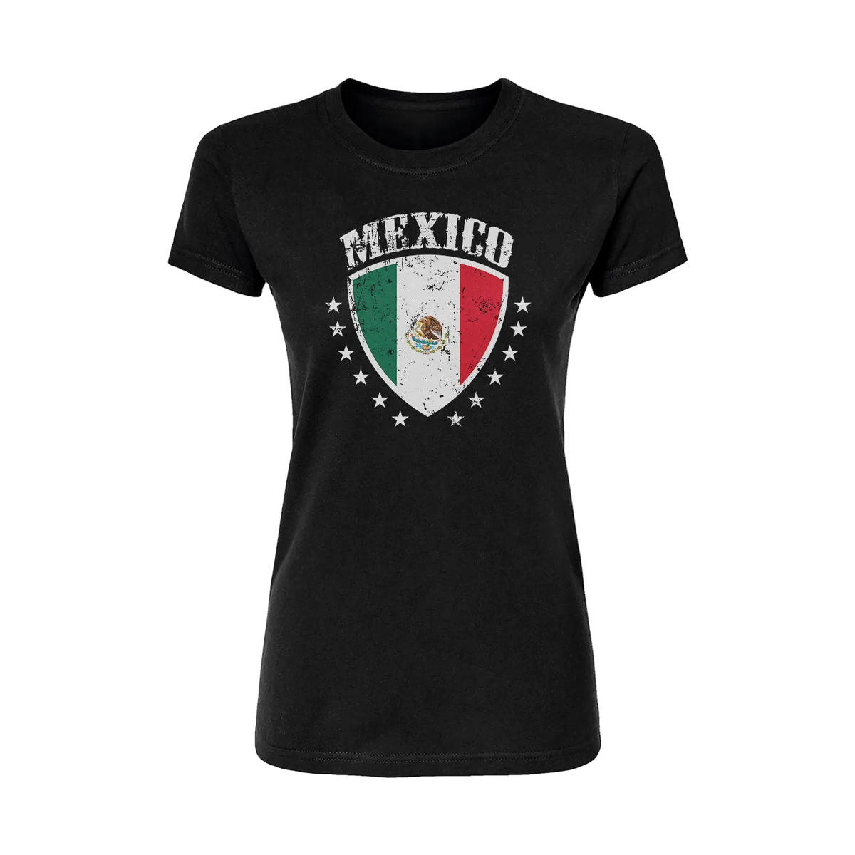 Mexican Shield Flag Short Sleeve Women's T-Shirt