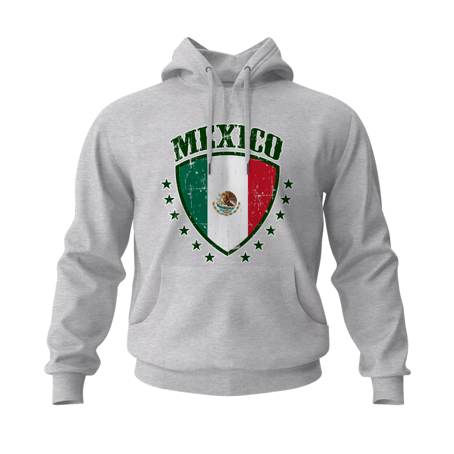 Mexican Flag Shield Men's Hoodies