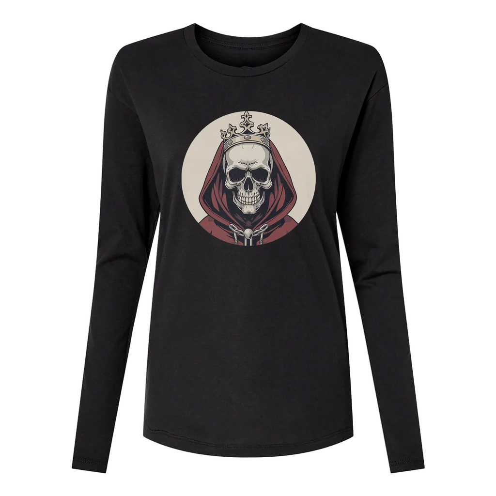 Red Skull King Long Sleeve Women's T-Shirt