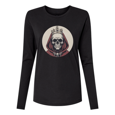 Red Skull King Long Sleeve Women's T-Shirt