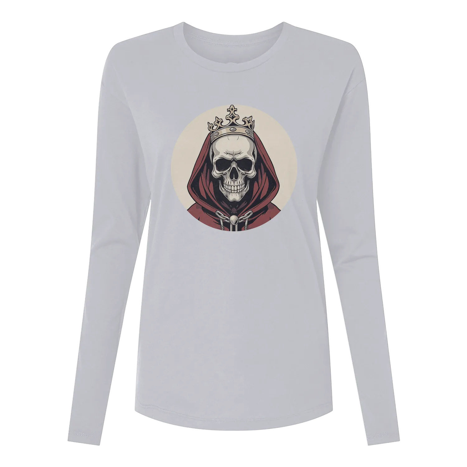 Red Skull King Long Sleeve Women's T-Shirt