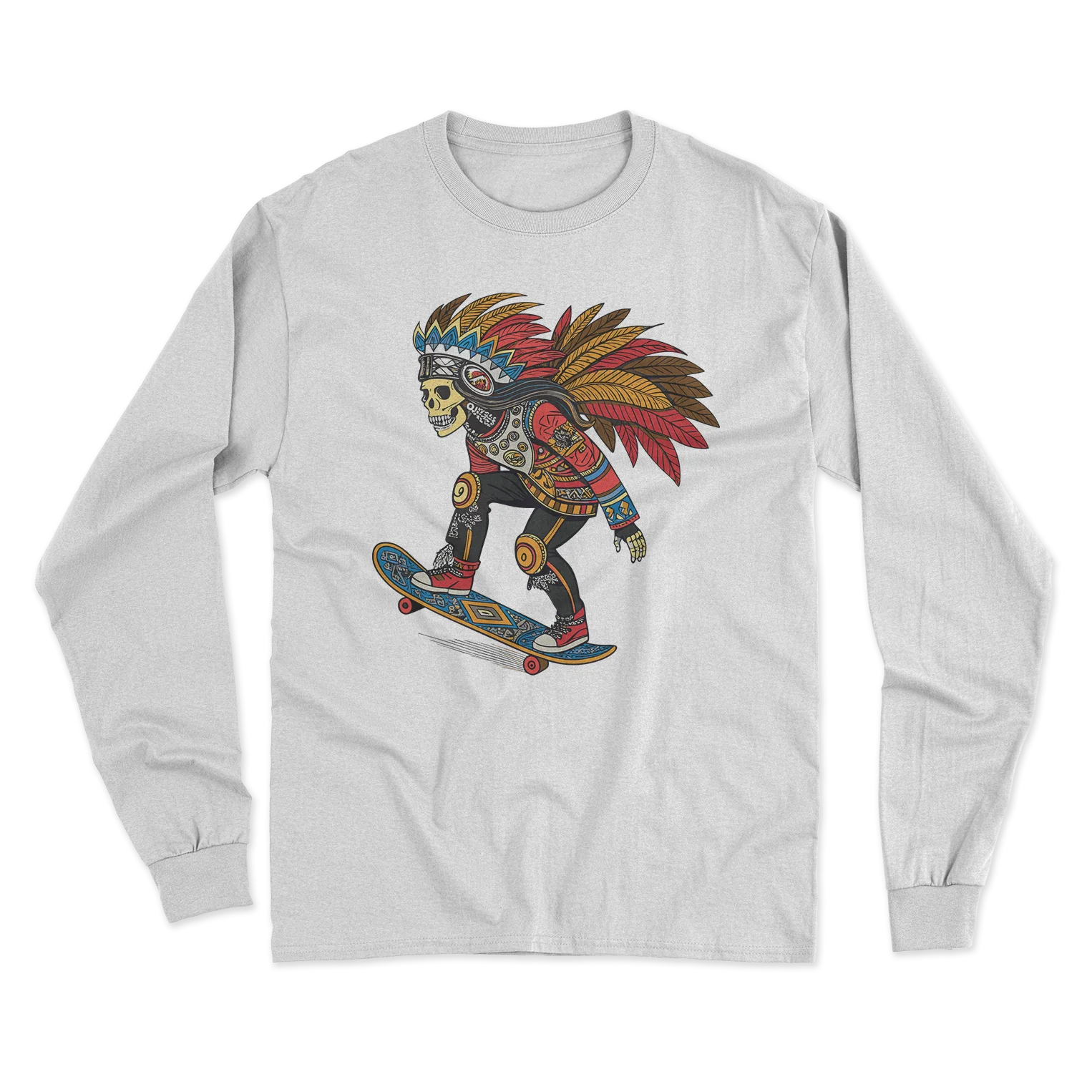 Feather Jaguar God Long Sleeve T-Shirt