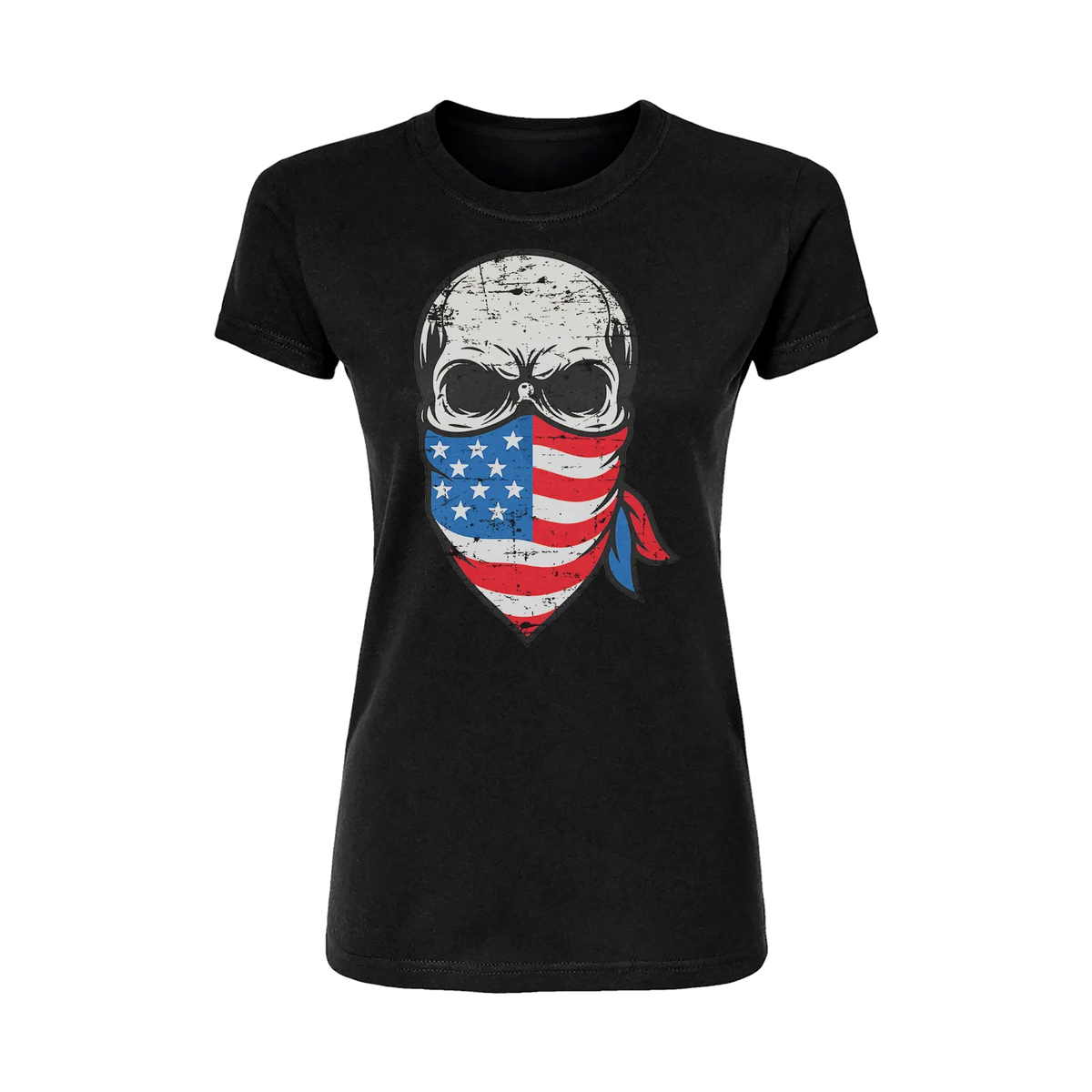 Skull Bandana Short Sleeve Women's T-Shirt