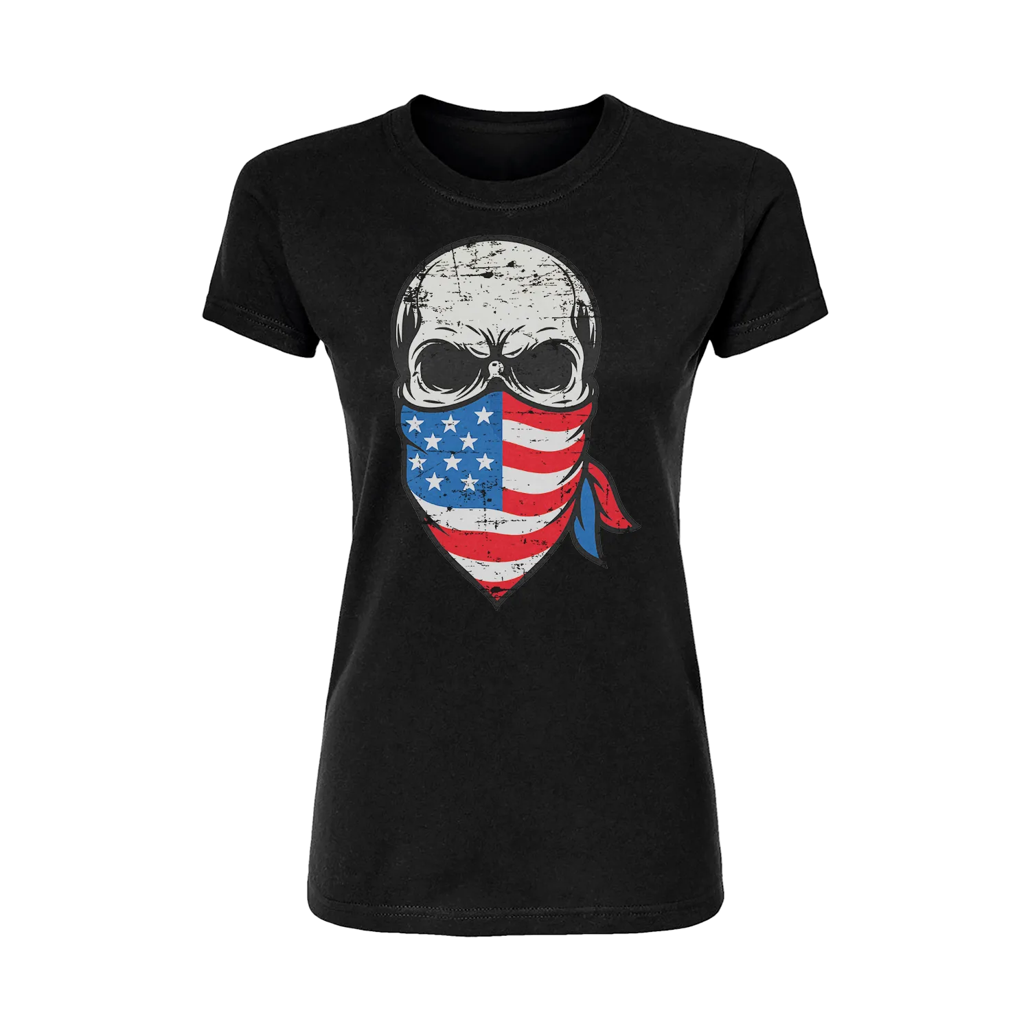 Skull Bandana Short Sleeve Women's T-Shirt