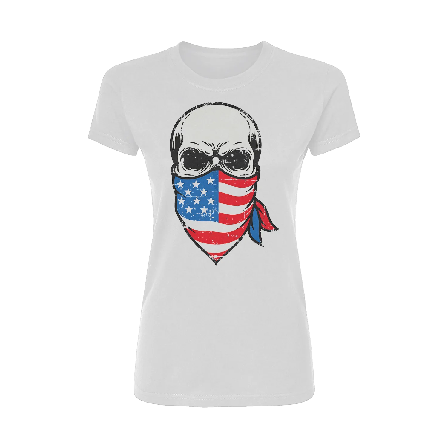 Skull Bandana Short Sleeve Women's T-Shirt