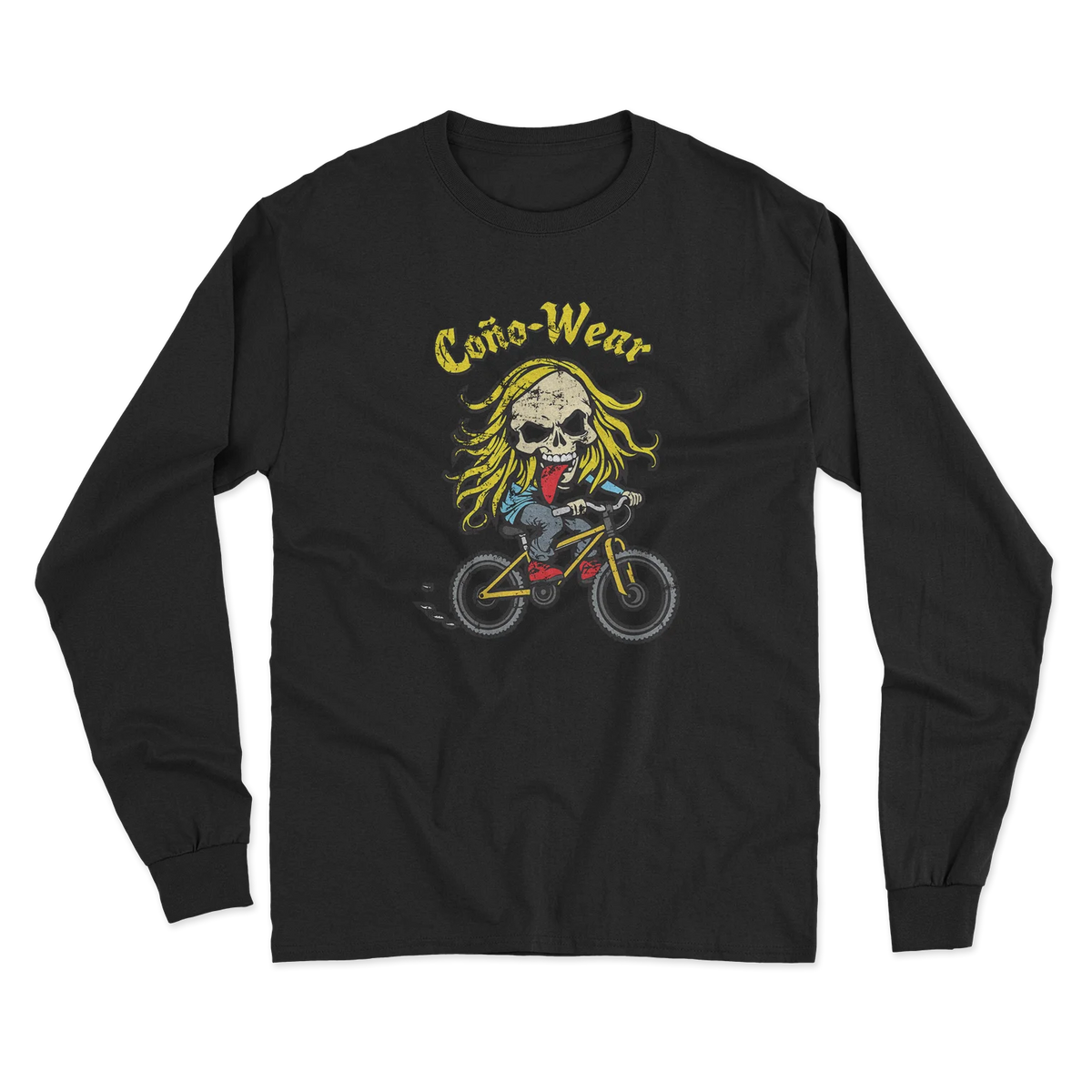 Skull Cyclist Long Sleeve T-Shirt