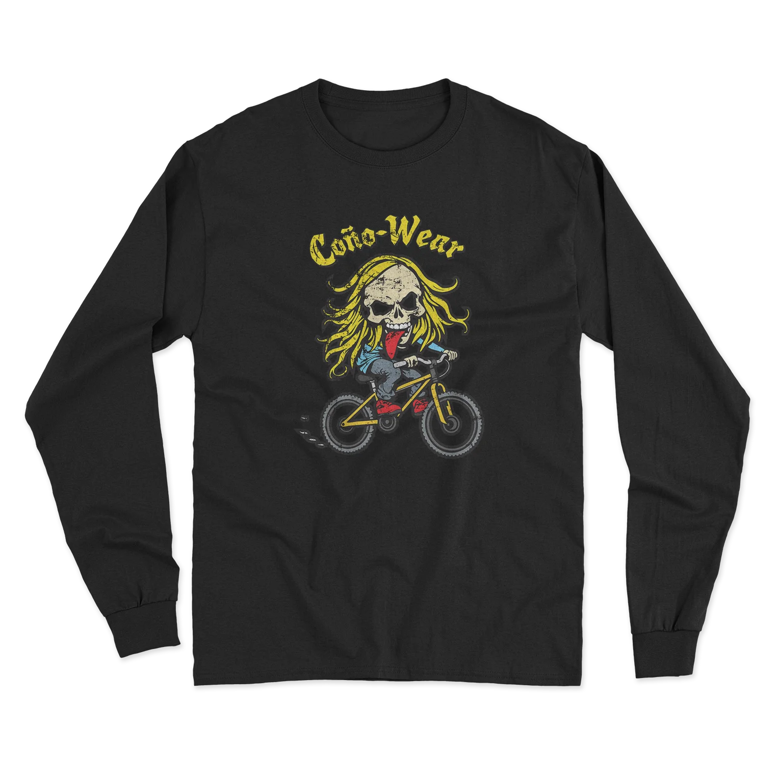 Skull Cyclist Long Sleeve T-Shirt