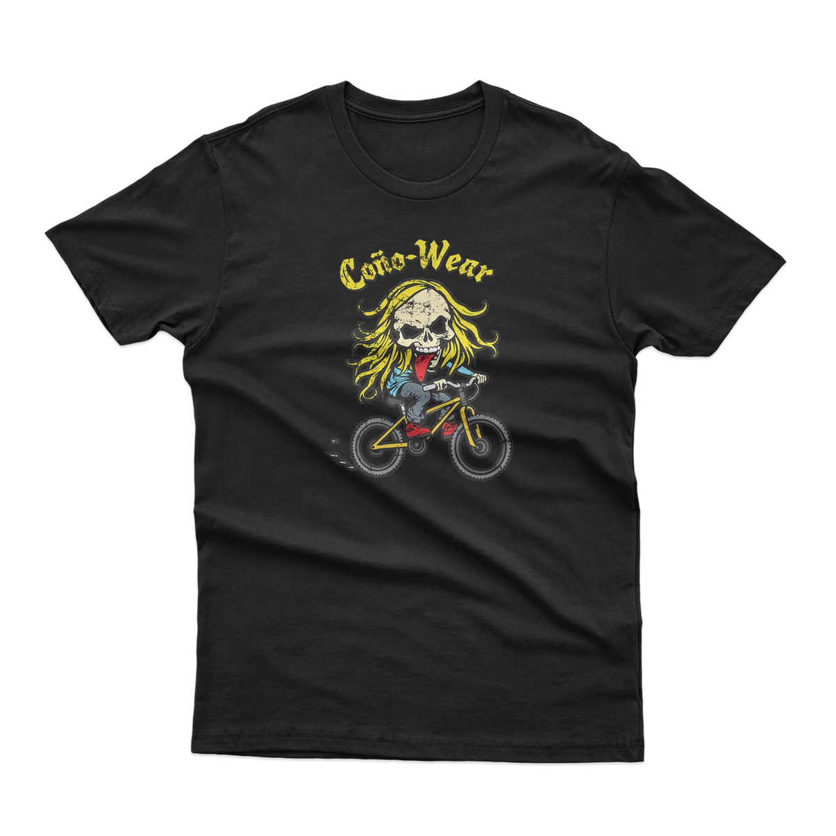 Skull Riding a Bike T-Shirt