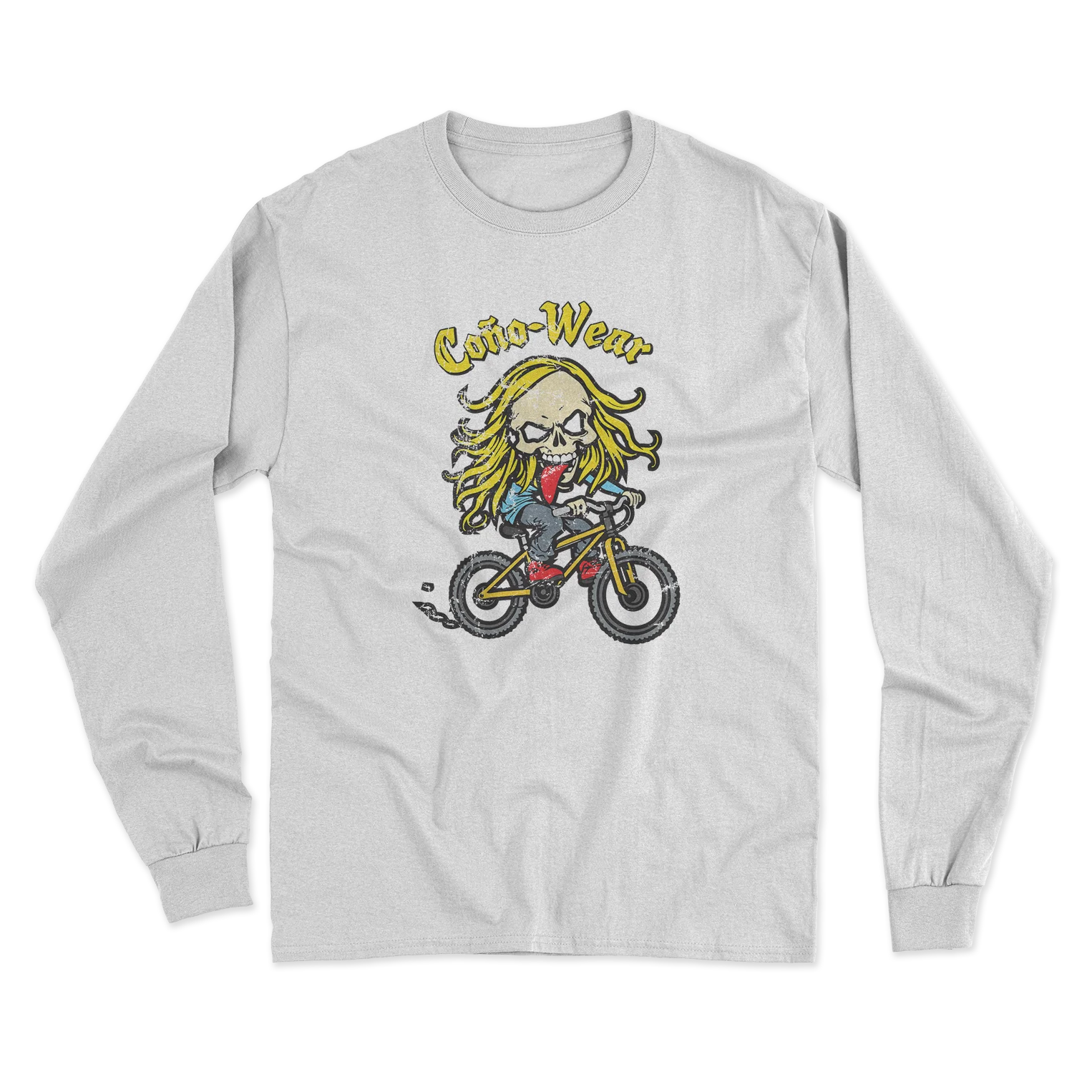 Skull Cyclist Long Sleeve T-Shirt